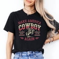 thumbnail image 2 of 250th Anniversary America Patriotic Cowboy Shirt, USA 1776 Independence T-shirt, 2 of 6