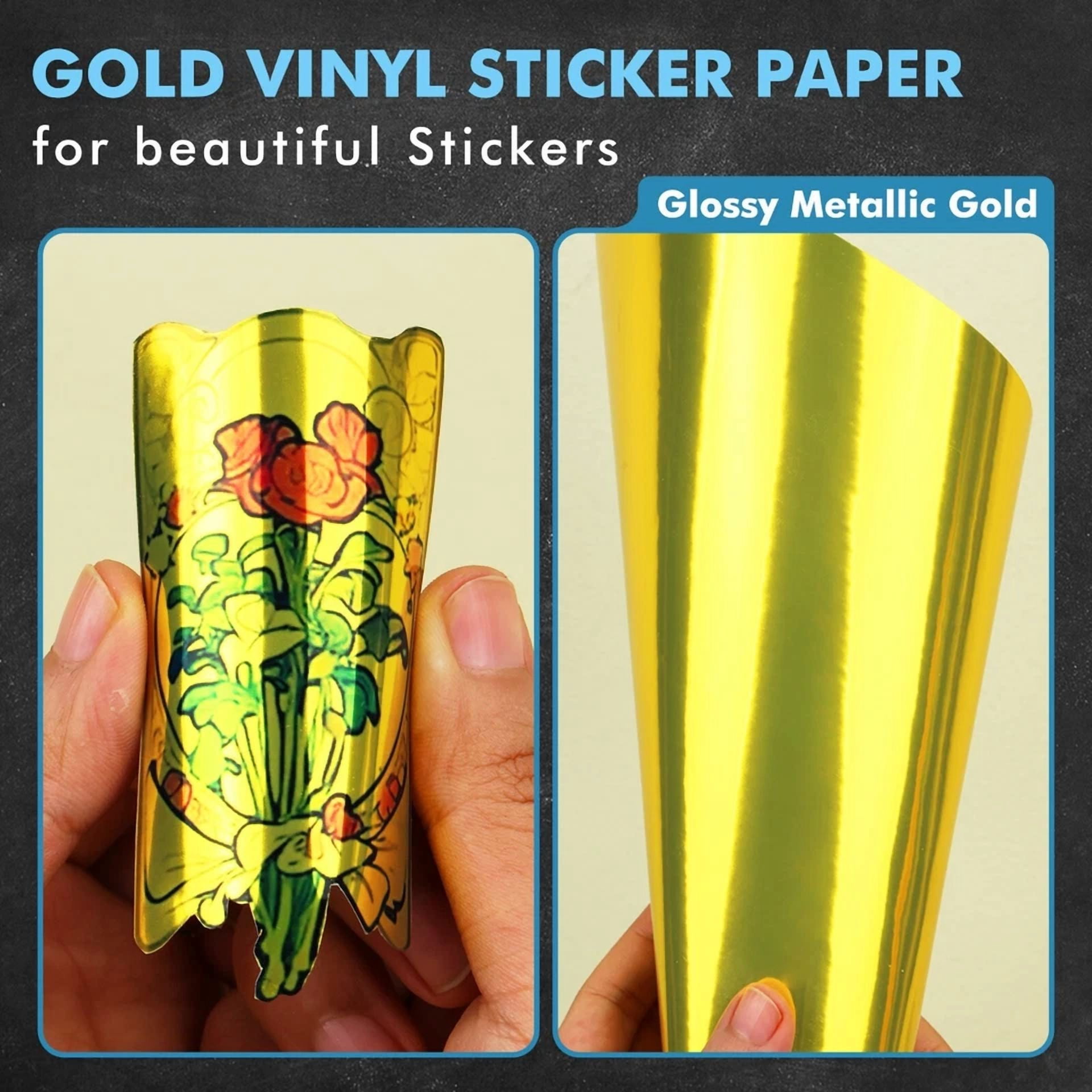 BUTTERFLY- Koala Foil Gold Glossy Vinyl Sticker Paper Waterproof Inkjet + Laser Printers 20
