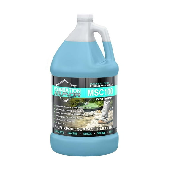 1 Gallon Armor MSC100 Gentle Concrete Cleaner, Brick Cleaner, Paver Cleaner, Stone Cleaner, Gutter & Siding Cleaner