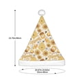 thumbnail image 3 of Cauagu Honey Honeycomb for Adult Christmas Hat,1-Pack Xmas Holiday Hat Santa Hat for Women & Men Festive Headwear Accessories Fit for Christmas/New Year/Party, 3 of 6