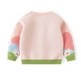 thumbnail image 6 of Odeerbi Toddler Boys Girls Sweater Cute Winter Thermal Knit Crewneck Sweater Children's Soft Cotton Outerwear Pullover Sweater Toddler Clothes Pink, 6 of 6