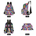 thumbnail image 4 of FORMRS Mini Backpack Purse for Women Travel Daypack Casual Shoulder Bag, Colorful Wavy Pattern, 4 of 7