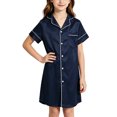 thumbnail image 6 of Bovxnpu Girls Boys Outfits Set Girls Summer Thin Ice Silk Short Sleeve Robe Gown Loungewear Tops, 6 of 9