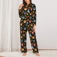 thumbnail image 2 of Balery Forest Animal Faces Pattern Pajama Sets for Women Long Sleeve 2 Piece Sleepwear Loungewear Sets Soft PJ's with Pockets Long Sleeve Comfy Pj Sets-X-Large, 2 of 7