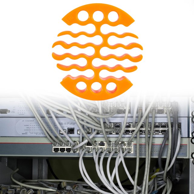 Organizador de cable de red Se adapta a la categoría 6 Herramienta de fijación de cables Professional Dia. Herramienta de organización de soporte de Amarillo