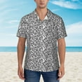 thumbnail image 4 of Goofa Weave Geometric Hawaiian Shirt for Men, Unisex Summer Beach Casual Short Sleeve Button Down Shirts,Aloha Tropical Floral print shirt-Small, 4 of 9