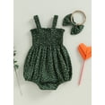 thumbnail image 4 of Bagilaanoe Newborn Baby Girl Rompers Print Sleeveless Bodysuit + Headband 3M 6M 12M 18M Infant Summer One Piece Jumpsuit, 4 of 9