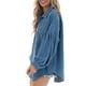 thumbnail image 3 of Womens casual chaqueta puff manga suave piel amigable transpirable color puro puff manga chaqueta para mujeres al aire libre interior azul S, 3 of 6