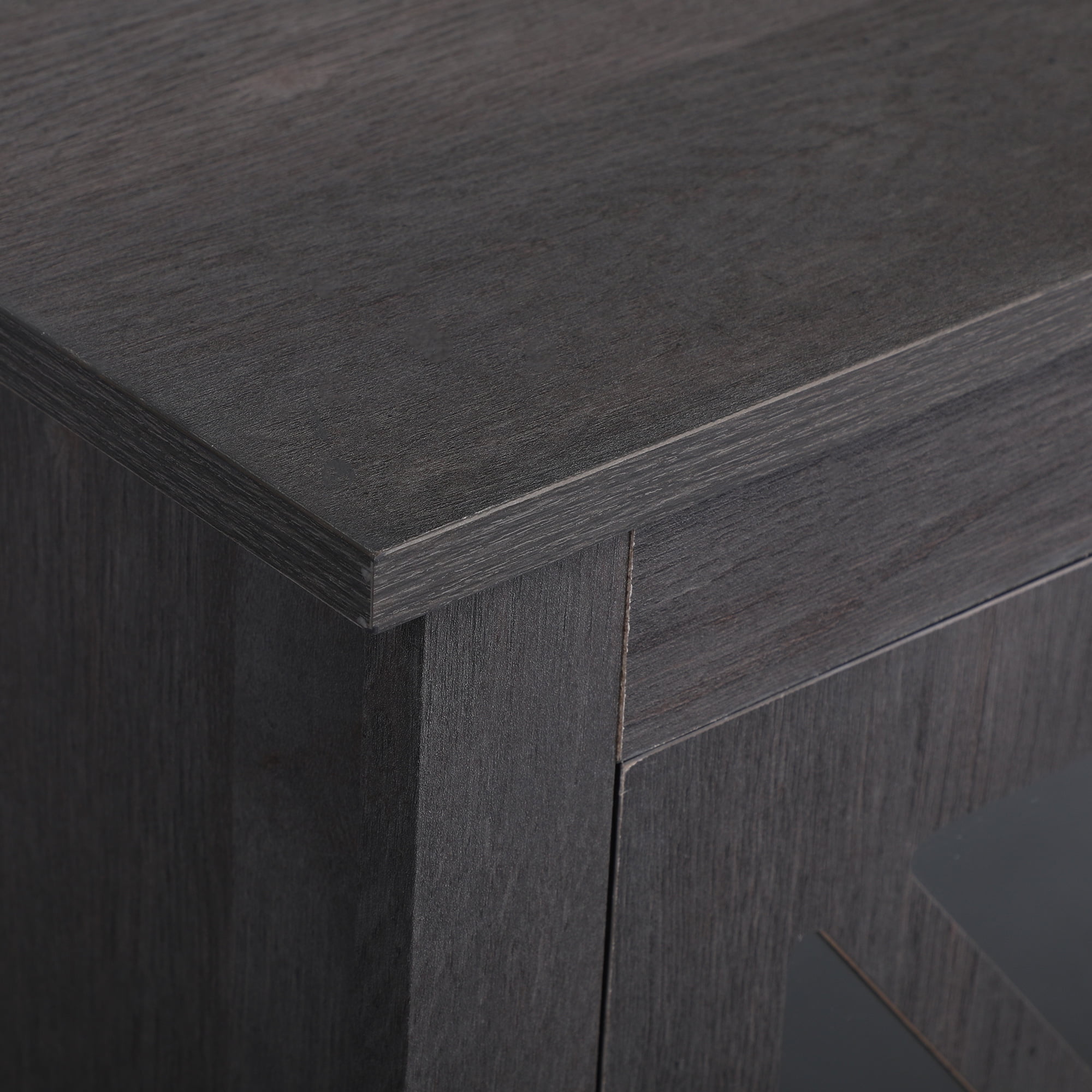 Private Jungle Set of 2 Vintage Wood Nightstand End Table Accent Cabinet W/Glass Door for Bedroom Office,Dark Gray Private Jungle Set of 2 Vintage Wood Nightstand End Table Accent Cabinet W/Glass Door for Bedroom Office,Dark Gray