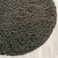 thumbnail image 3 of SAFAVIEH Harvey Solid Plush Shag Area Rug, Charcoal, 4' x 4' Round, 3 of 5