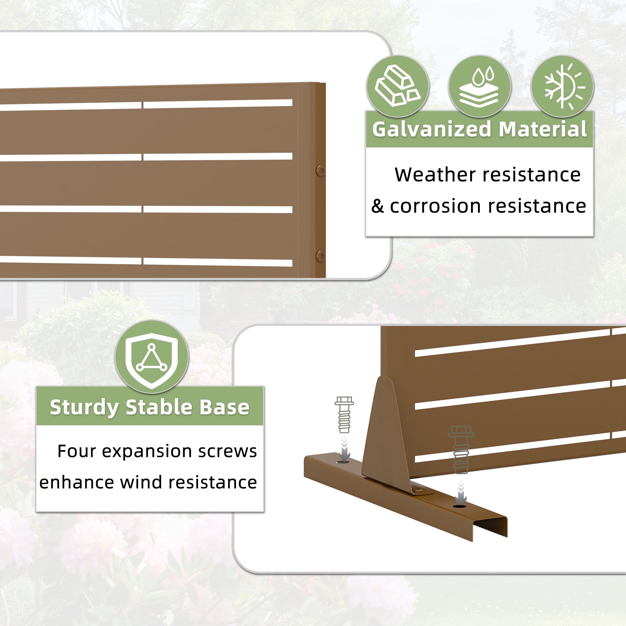 MAYEERTY 72x47in Privacy Screen Fence, Heavy Duty Fence Privacy Screen Outdoor 6 Pieces for Patio
