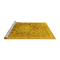 thumbnail image 2 of Ahgly Company Machine Washable Indoor Rectangle Abstract Yellow Modern Area Rugs, 2' x 5', 2 of 4