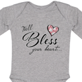 thumbnail image 4 of Inktastic Well Bless your Heart with Floral Print Boys or Girls Long Sleeve Baby Bodysuit, 4 of 5