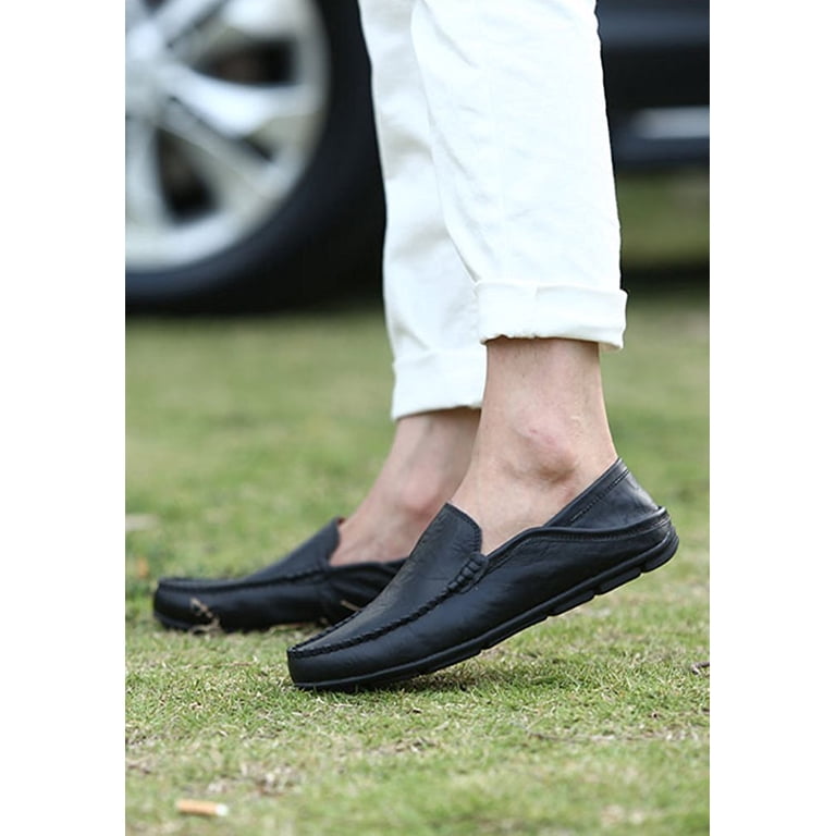 Go Tour Slip-On Loafers Leather Black Men’s 8 Amazon.com | Go Tour Men main image 2