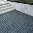 thumbnail image 2 of Plastic Interlocking Deck Tiles,44 Pack Patio Deck Tiles,12"x12" Square Waterproof Outdoor All Weather Use, Patio Decking Tiles for Poolside Balcony Backyard, Grey, 2 of 7