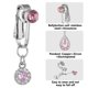 thumbnail image 5 of Joyas para el ombligo con clip sin perforación, regalo perfecto para el verano, 6 piezas de anillos de perforación de ombligo falsos para mujer, 5 of 8