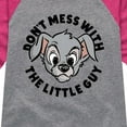 thumbnail image 3 of Lady and the Tramp - Don't Mess With The Little Guy - Toddler And Youth Girls Raglan Graphic T-Shirt, 3 of 4