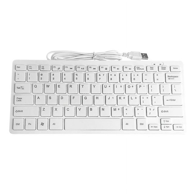 Mini teclado externo con cable USB Multimedia Delgado para ordenador portátil y Pc