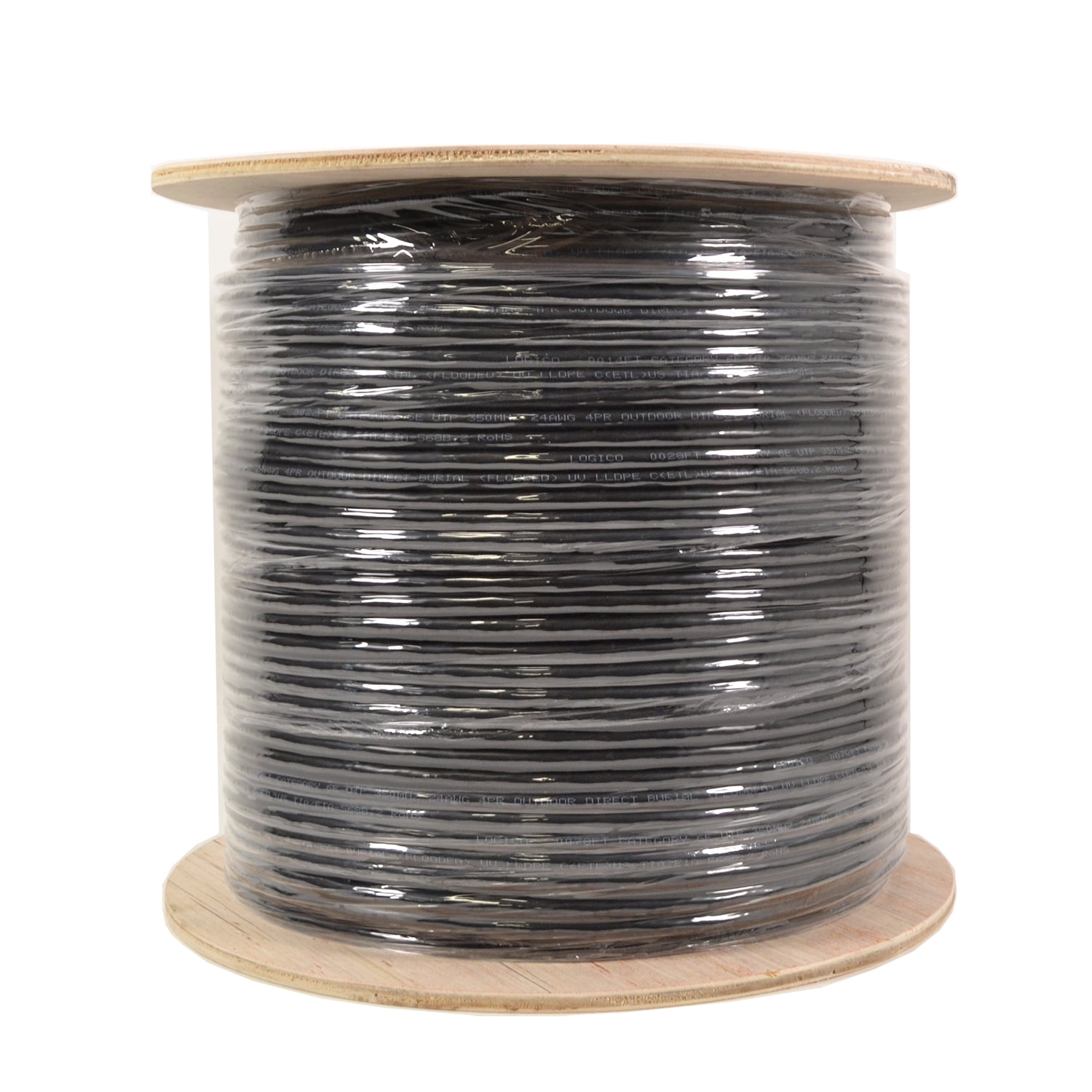 Cat6 Shielded Ethernet Cable 1000FT Outdoor Direct Burial Gel 23AWG Pure Copper