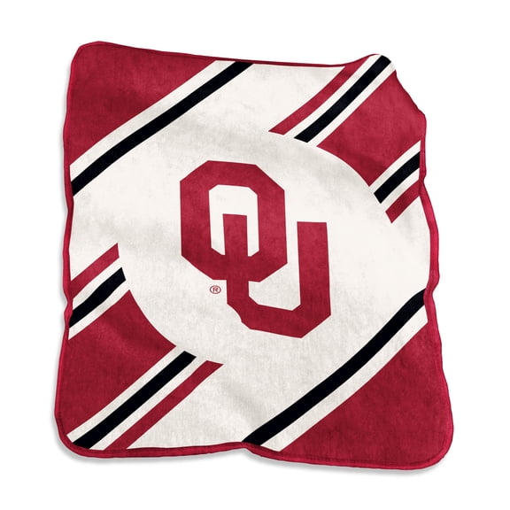 Logo Brands Oklahoma Sooners 50" x 60" Raschel Stripe Throw Blanket