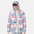 thumbnail image 2 of Kdxio Flamingo1 Print Women Men Sun Protection UPF 50+ Jackets Zip Up Long Sleeve Hoodie Hiking Lightweight with Pockets, 2 of 7