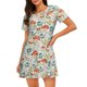thumbnail image 1 of Fotbe Garden Of Little Bunnies Bata de Dormir para Mujer con Estampado, Camisón de Algodón de Manga Corta, Ropa de Dormir Casual, 1 of 6