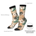thumbnail image 4 of Fotbe Tropical Leaves Flower Pattern Long Socks for Men & Women – Breathable & Stretchy Compression Socks, Ideal for Running, Travel, and Everyday Wear Size 5-11, 4 of 6