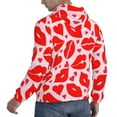 thumbnail image 6 of Lsque Lips Kiss Pattern Casual Men's Hoodie,Hooded Sweatshirt with Kangaroo Pocket,Pullover Hoodie-Medium, 6 of 7