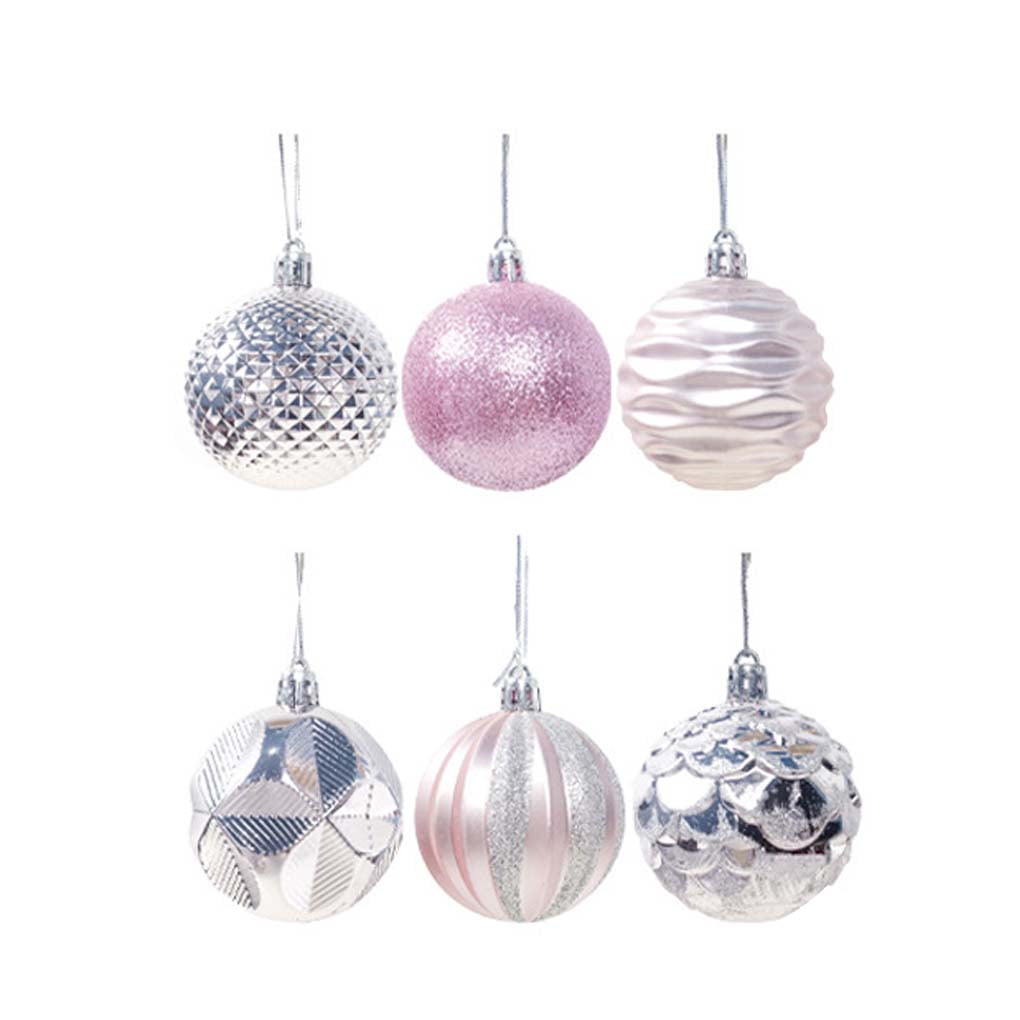Cusimax 12pcs Christmas Tree Mini Hanging Baubles Decoration Ornament