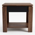 thumbnail image 2 of Mesa Lateral Urbane Duo Industrial Moderna Tipo Nogal y Grafito con Madera Sólida - LEMICH, 2 of 6