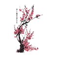 thumbnail image 4 of 1pc Women'S Casual Round Neck Short Sleeve T-Shirt with Red Leaf Tree Print, Fashionable Geometric Pattern, Knitted Polyester Fabric, Comfortable All-Season Top, 4 of 8