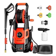 Electric Pressure Washer 3000 PSI, Max 2.2 GPM with Foam Cannon & 4 Nozzle Tips, Electric Power Washer for Cars, Fences, Driveways, Home, Patios - Powerful Power Washers Electric Powered
