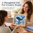 thumbnail image 4 of Premium No-Sew Kinusaiga Fabric Art Kit for Adults, DIY No-Sew Kinusaiga Cut Cloth Handcraft Kit, 3D Textured Sea Creature Collage, Relaxing Handmade Art Project, G, 4 of 5