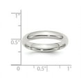 thumbnail image 3 of Ladies Comfort Fit 4mm Wedding Band Ring in Sterling Silver, 3 of 4