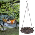 thumbnail image 2 of Xihbxyly Comedero para Pájaros de Hierro Antiguo, Colgante Tallado a Mano, Resistente Al Viento, Decoración de Exteriores, Interacción con La Naturaleza, Estilo Rural, Avistamiento de Aves, Esencial, 2 of 7