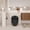 Black + Ceramic, variant on 1-Piece 1.28 GPF Single Flush Egg Shape Toilet in Glossy White