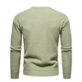 thumbnail image 4 of qucoqpe Men's Crew Neck Sweater Slim Fit Lightweight Sweatshirts Knitted Pullover for Casual Or Dressy Wear, 4 of 5