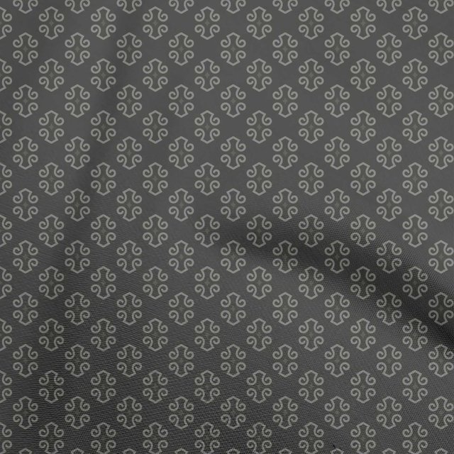 oneOone Rayon Black Fabric Asian Block Craft Projects Decor Fabric Printed By The Yard 56 Inch Wide