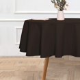 thumbnail image 2 of LAICAIW Round Tablecloth-48 Inch-Water Resistant Spill Proof Washable Polyester Table Cloth Decorative Fabric Table Cover for Dining Table, Buffet Parties and Camping, Brown, 2 of 7