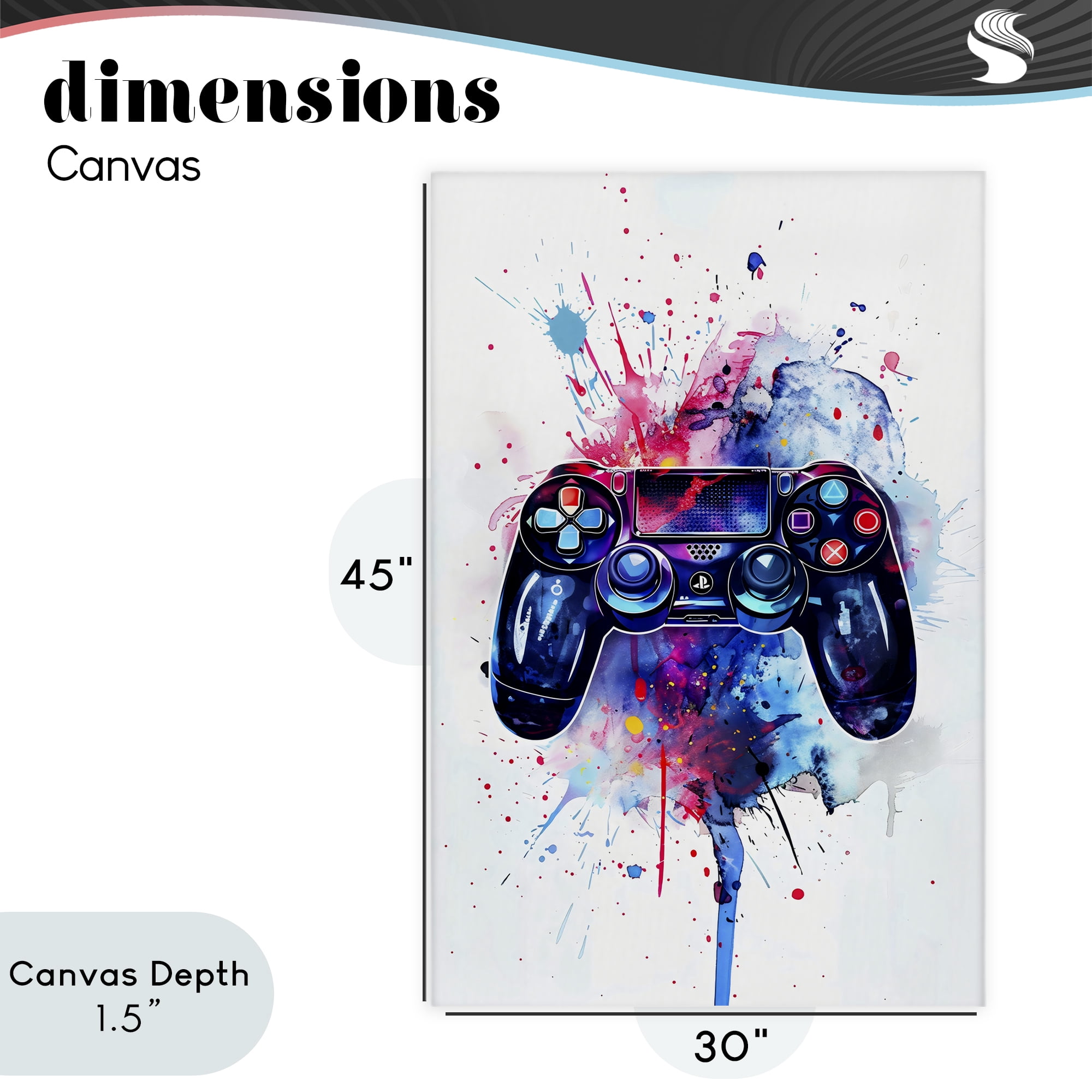 Stupell Industries Burst of Color Controller Canvas Wall Art, design by Creative Studio