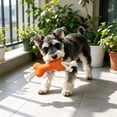 thumbnail image 2 of Felt Bone Dog Chew Toy with Cotton Rope Knots, Interactive Tug-of-War Toy, Non-Woven Dental Teething Toy for Puppies and Small Dogs to Clean Teeth and Relieve Boredom Red, 2 of 6