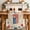 Red, Navy, Tan, variant on American Map Table Runner - 48 Inch Long Patriotic Freedom US Independence Tan Cotton and Linen Blended Dress Scarves Farmhouse Table Runner for Kitchen Dining, Coffee Table, 13" x 48"