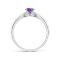 thumbnail image 2 of ANGARA Natural 0.45 Ct. Amethyst Solitaire Ring in 14K White Gold for Women (Ring Size: 9.5), 2 of 9
