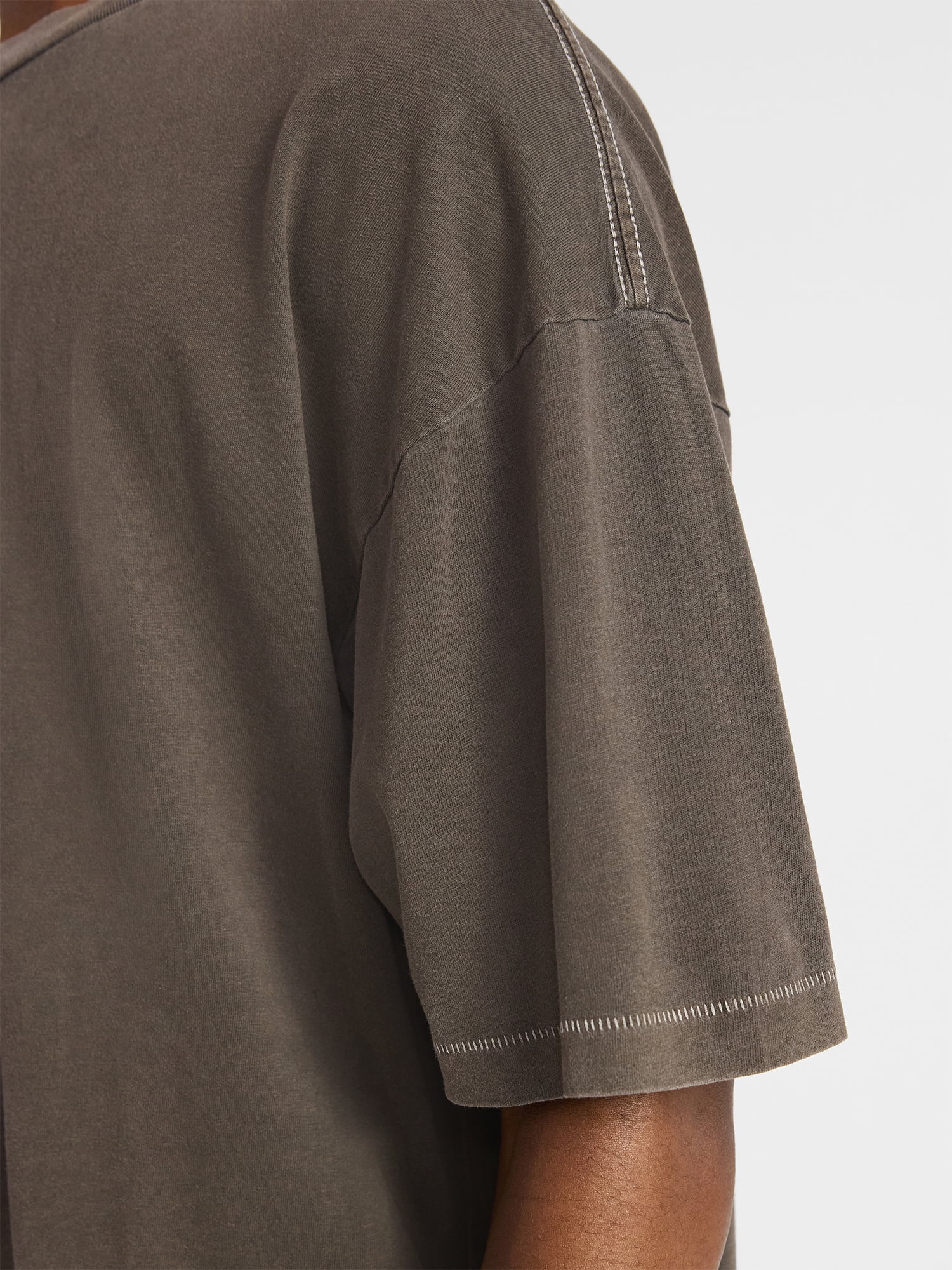 No Boundaries Men's Oversized Boxy Tee with Short Sleeves, XS-4XLT