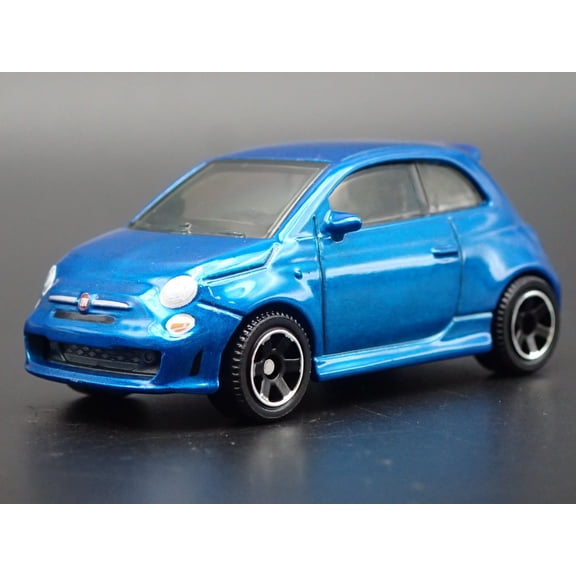 Open Box 2007-2025 FIAT 500 TURBO BLUE 1/64 SCALE COLLECTIBLE DIORAMA DIECAST MODEL CAR