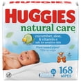 thumbnail image 1 of Toallitas húmedas Huggies Natural Care con pepino, aloe y vitamina E, 1 of 8