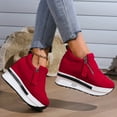 thumbnail image 3 of Chenyee Womens Fashion Platform Sneakers Wedge Walking Shoes High Heel Casual Thick Sole Footwear, 3 of 7