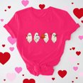 thumbnail image 1 of Cadeau de Saint-Valentin pour Femmes, T-shirt Décontracté à Manches Courtes et Col Rond avec Imprimé Arbre de Noël, 1 of 6