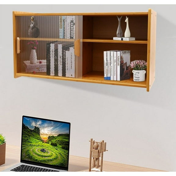 30.3*11*15.4in Kitchen Food Pantry Cabinet,Wall Sideboard W/Glass Doors Cupboard