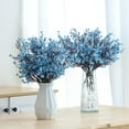 thumbnail image 4 of Fake Flowers, 10 Bundles, Faux Flowers, Breath Artificial Gypsophila Silk Flowers Bulk, Artificial Flowers for Outdoors, Christmas Decor (Blue), 4 of 4